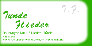 tunde flieder business card